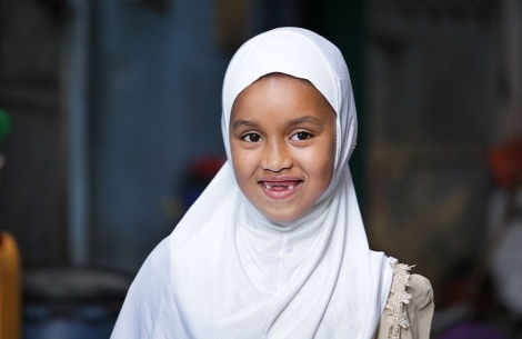 Sabira smiles for the camera