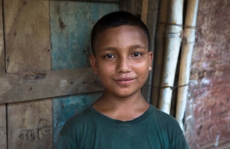 Sakib smiling for the camera