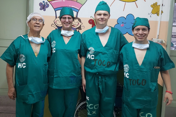 Training doctors to provide free cleft lip and palate surgery in Asuncion, Paraguay.