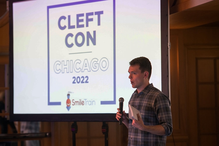 YLC co-chair Lou Jug speaks at Cleft Con Chicago in July