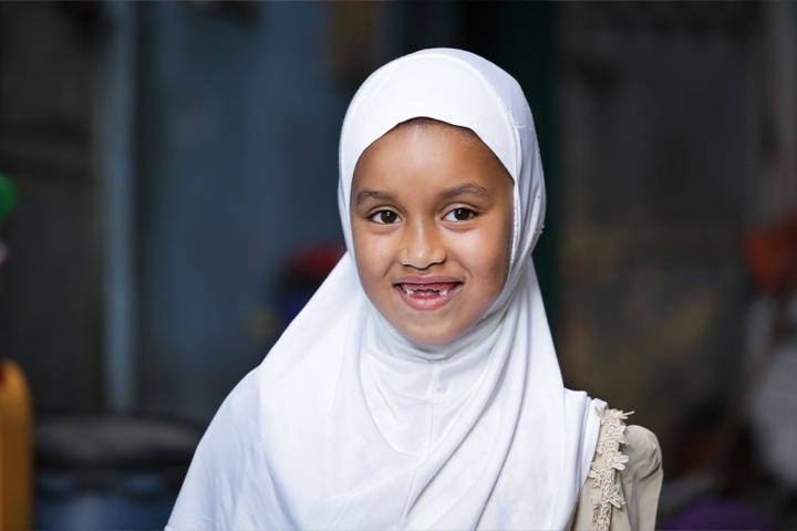 Sabira smiles for the camera