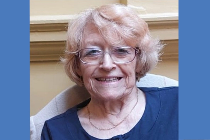 Reverend Moira Davies earlier this year