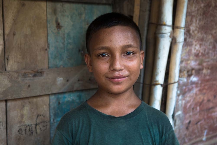 Sakib smiling for the camera