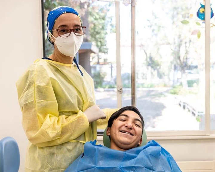 Boy dental checkup