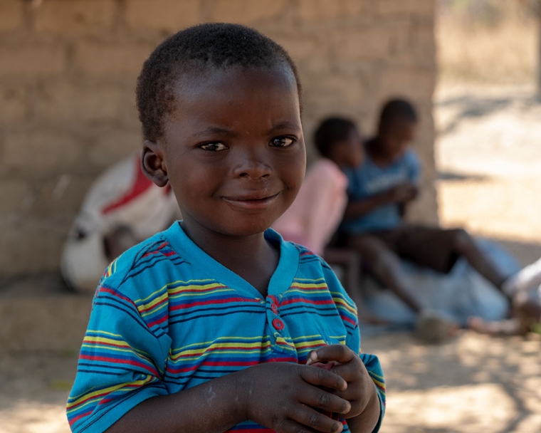 Oscar smiling after his free cleft lip and palate surgery in Zambia sponsored by Smile Train.