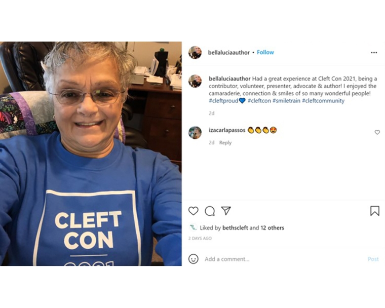 woman wearing cleft con shirt