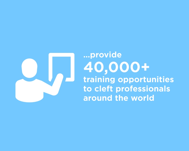 provide 40000 training opportunities to cleft professionals
