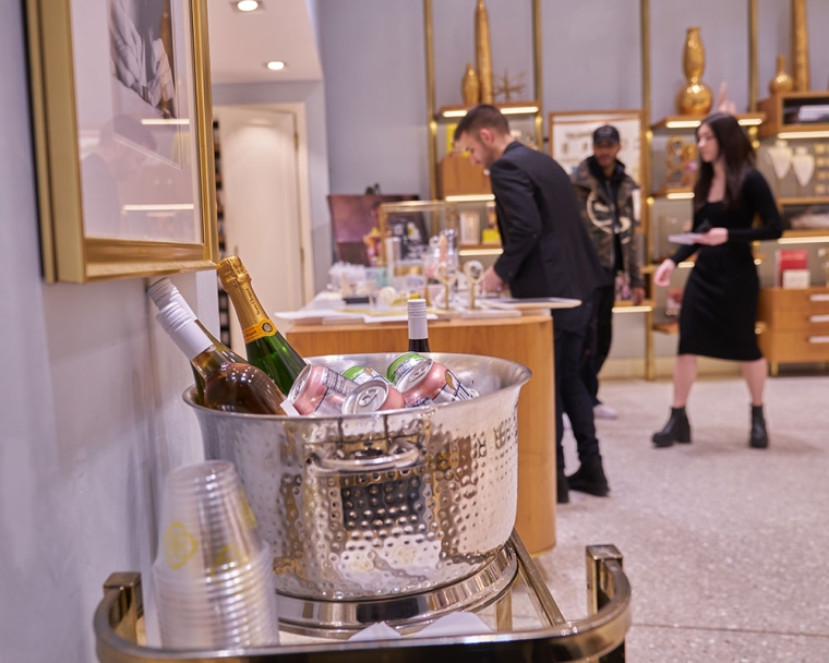 Champagne bucket at Kendra Scott Giving Tuesday event