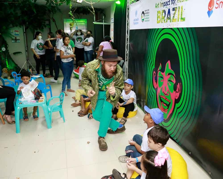 Children participate in interactive workshops