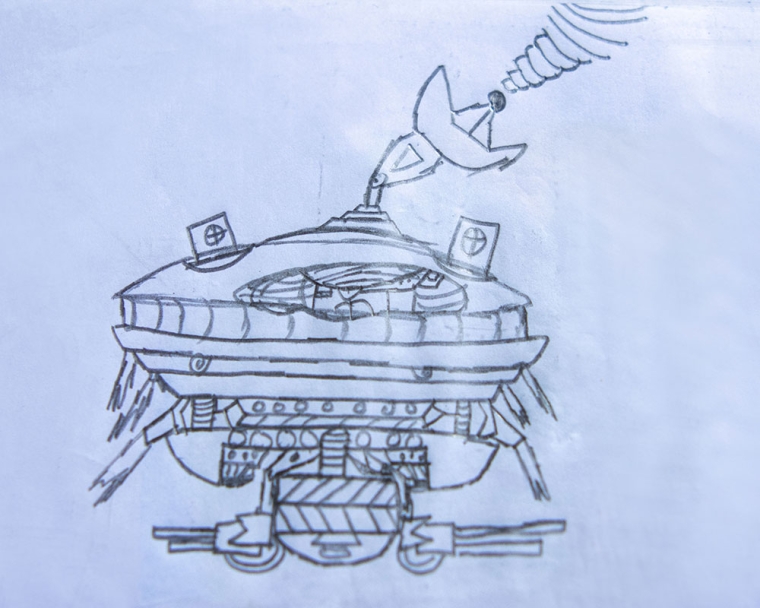 Jenious's drawing of a UFO