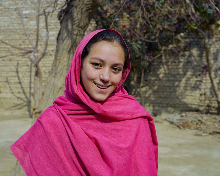 Sheema smiling after cleft surgery