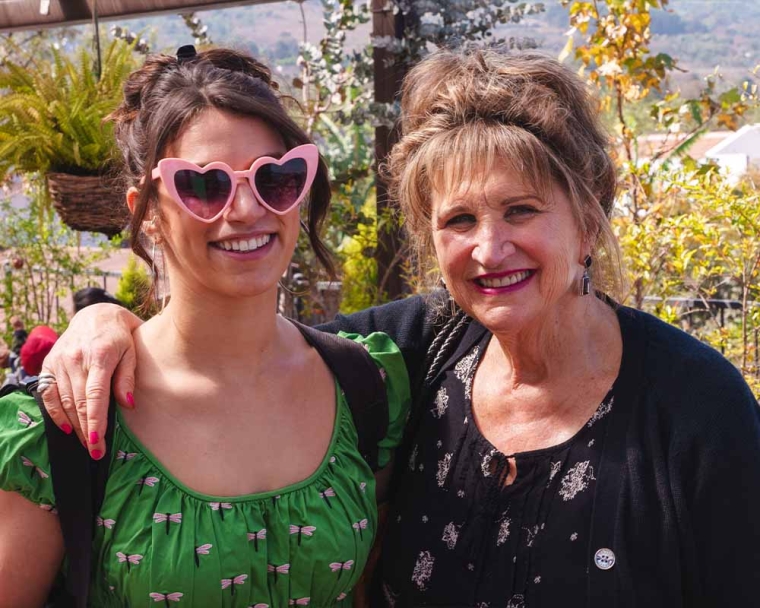 Sue Hoover smiling with Journey of Smiles participant in Guatemala